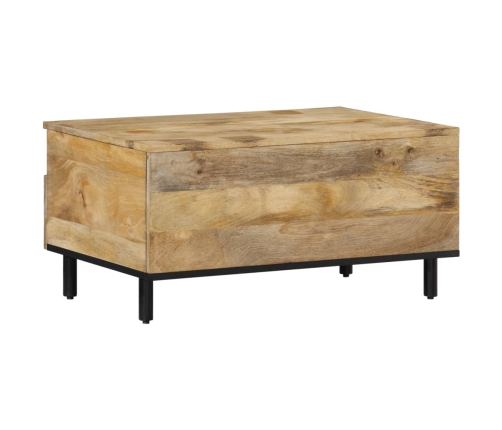 Mesa de centro de madera maciza mango 80x54x40 cm