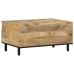 Mesa de centro de madera maciza mango 80x54x40 cm