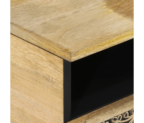 Mesa de centro de madera maciza mango 80x54x40 cm