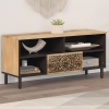 Mueble de TV madera maciza de mango 100x33x46 cm