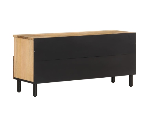 Mueble de TV madera maciza de mango 100x33x46 cm