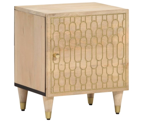 Mesita de noche de madera maciza de mango 40x33x46 cm