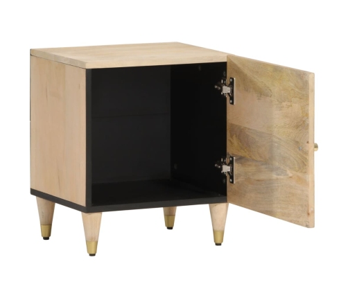 Mesita de noche de madera maciza de mango 40x33x46 cm