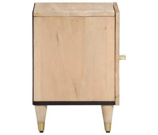 Mesita de noche de madera maciza de mango 40x33x46 cm