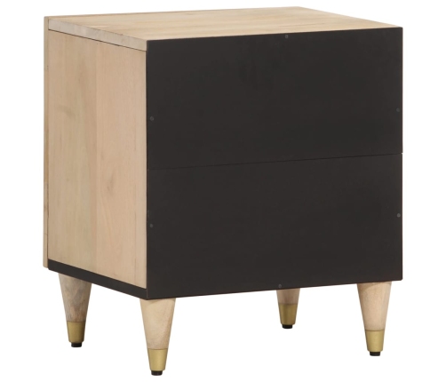 Mesita de noche de madera maciza de mango 40x33x46 cm