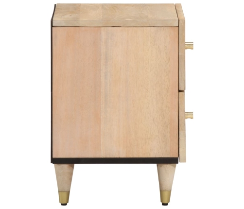 Mesita de noche de madera maciza de mango 40x33x46 cm