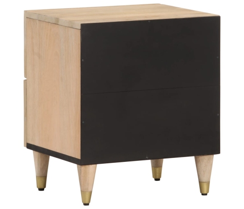 Mesita de noche de madera maciza de mango 40x33x46 cm