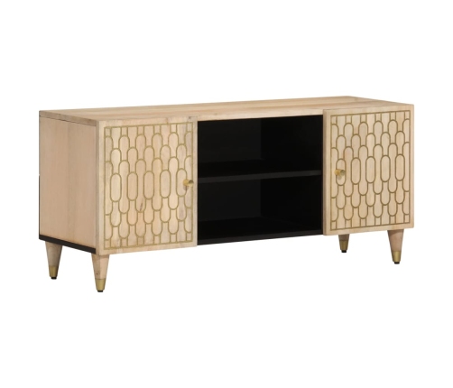 Mueble de TV madera maciza de mango 105x33x46 cm