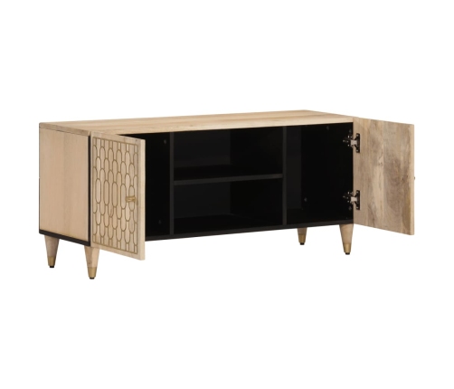 Mueble de TV madera maciza de mango 105x33x46 cm