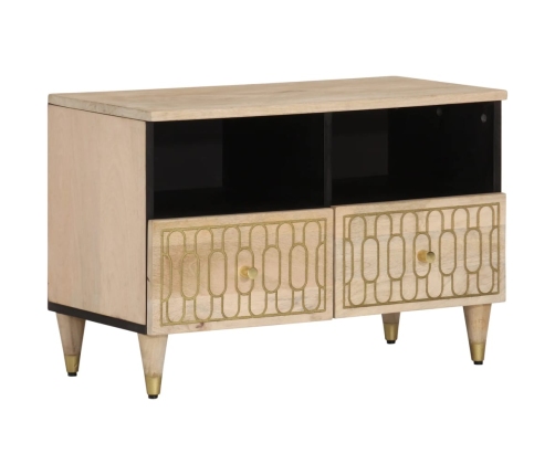 Mueble de TV madera maciza de mango 70x33x46 cm