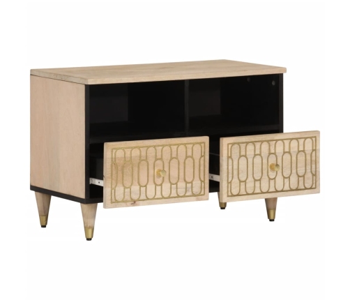 Mueble de TV madera maciza de mango 70x33x46 cm