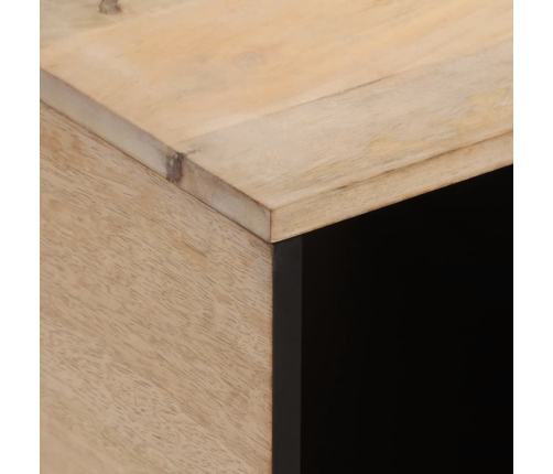 Mesa de centro de madera maciza de mango 80x50x40 cm