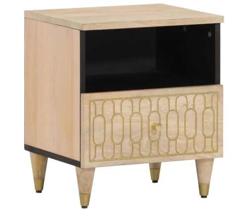 Mesita de noche de madera maciza de mango 40x33x46 cm