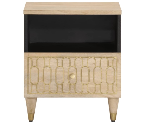 Mesita de noche de madera maciza de mango 40x33x46 cm