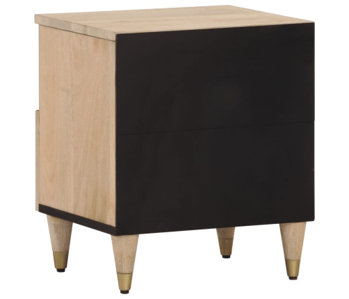 Mesitas de noche 2 uds madera maciza de mango 40x33x46 cm