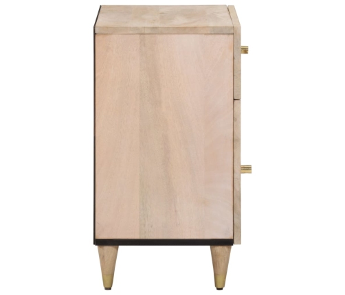 Mesita de noche madera maciza de mango 50x33x60 cm