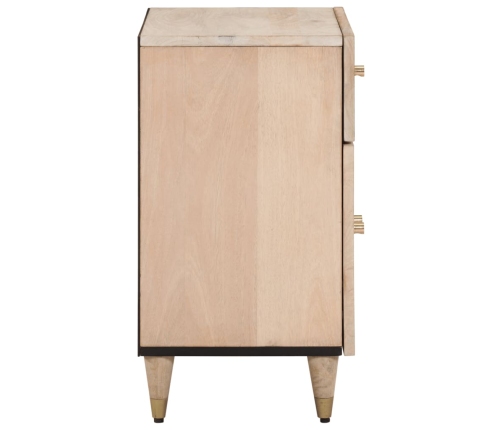 Mesita de noche madera maciza de mango 50x33x60 cm