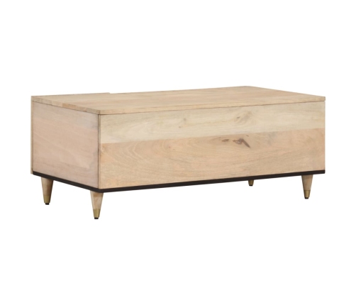 Mesa de centro de madera maciza mango 100x54x40 cm