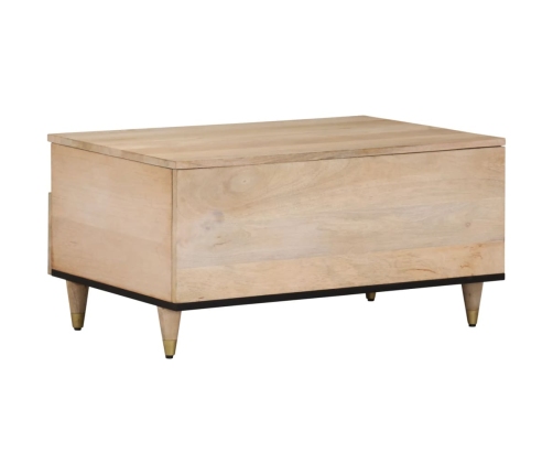 Mesa de centro de madera maciza mango 80x54x40 cm