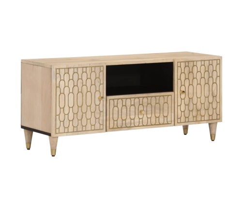 Mueble de TV madera maciza de mango 105x33x46 cm