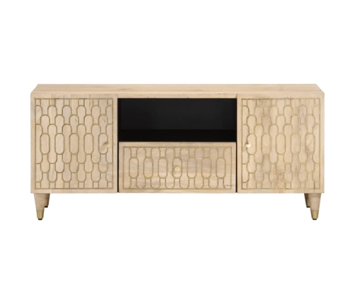 Mueble de TV madera maciza de mango 105x33x46 cm