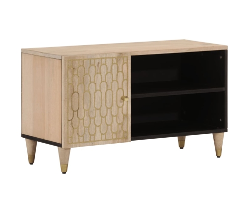 Mueble de TV madera maciza de mango 80x31x46 cm