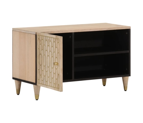 Mueble de TV madera maciza de mango 80x31x46 cm