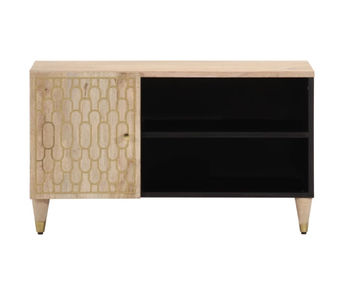 Mueble de TV madera maciza de mango 80x31x46 cm