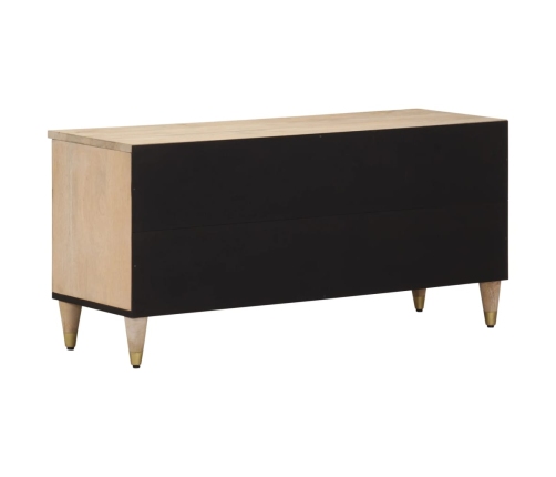 Mueble de TV madera maciza de mango 100x33x46 cm