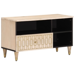 Mueble de TV madera maciza de mango 80x33x46 cm