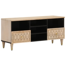 Mueble de TV madera maciza de mango 100x33x46 cm