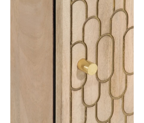 Armario de baño de pared madera maciza de mango 38x33x48 cm