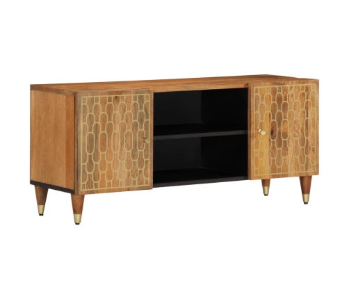 Mueble de TV madera maciza de mango 105x33x46 cm