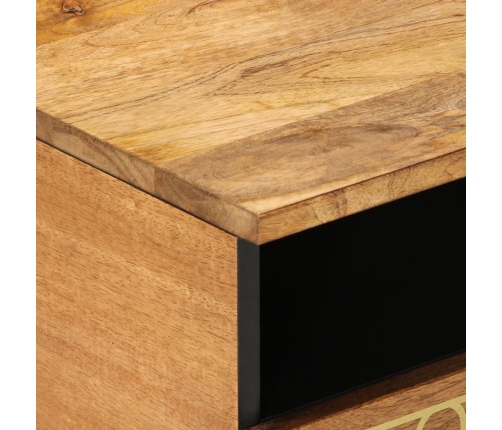 Mesa de centro de madera maciza mango 80x54x40 cm