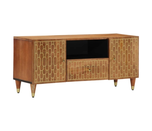 Mueble de TV madera maciza de mango 105x33x46 cm