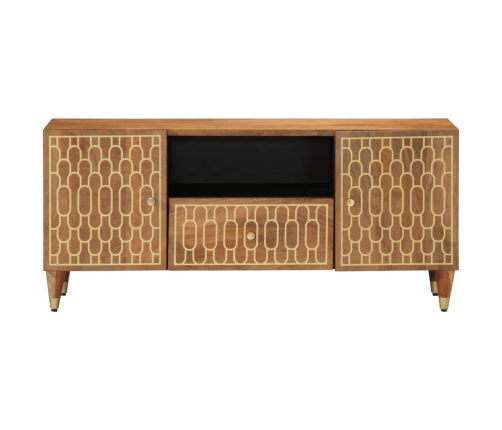 Mueble de TV madera maciza de mango 105x33x46 cm