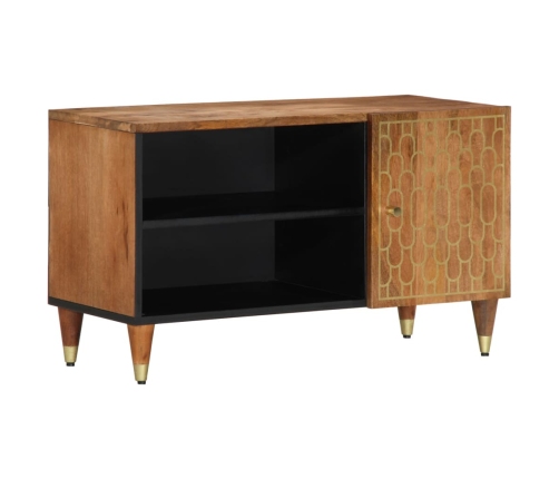 Mueble de TV madera maciza de mango 80x33x46 cm