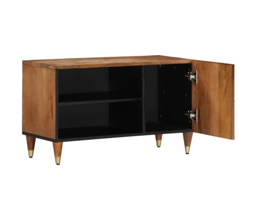 Mueble de TV madera maciza de mango 80x33x46 cm