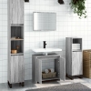 Set de muebles de baño 2 pzas madera contrachapada gris sonoma