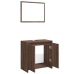 Set de muebles baño 2 pzas madera contrachapada marrón roble