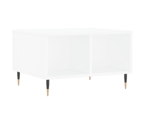 Mesa de centro madera contrachapada blanco 60x50x36,5 cm