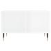 Mesa de centro madera contrachapada blanco brillo 60x50x36,5 cm