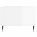 Mesa de centro madera contrachapada blanco brillo 60x50x36,5 cm