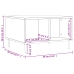 Mesa de centro madera contrachapada blanco brillo 60x50x36,5 cm