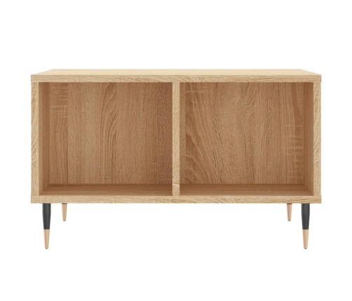 vidaXL Mesa de centro madera contrachapada roble Sonoma 60x50x36,5 cm