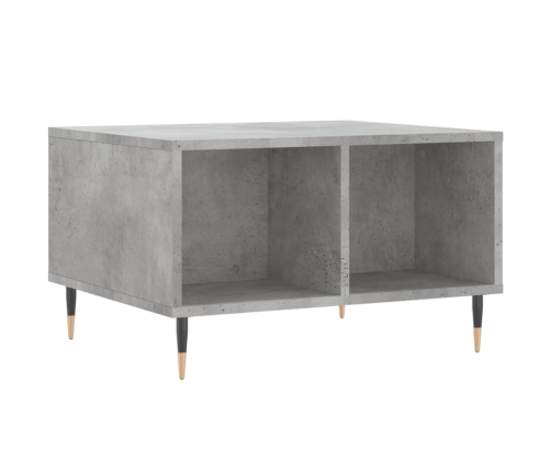 Mesa de centro madera contrachapada gris hormigón 60x50x36,5 cm