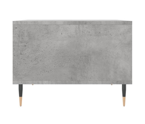 Mesa de centro madera contrachapada gris hormigón 60x50x36,5 cm