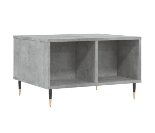 Mesa de centro madera contrachapada gris hormigón 60x50x36,5 cm