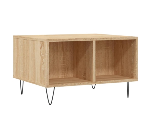 Mesa de centro madera contrachapada roble Sonoma 60x50x36,5 cm