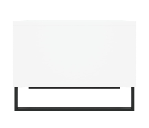 Mesa de centro madera contrachapada blanco 60x50x36,5 cm